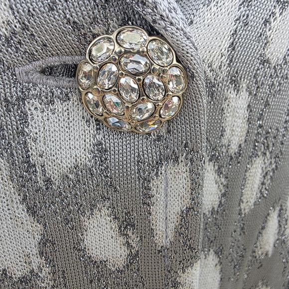 St John Couture For St John Boutiques Metallic Animal Print Blazer SZ 6 - Picture 2 of 16